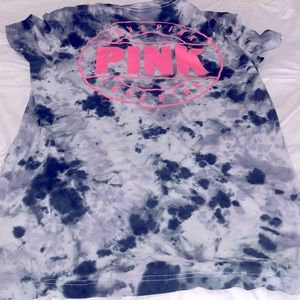 VS PINK TIE DYE & NEON PINK POCKET TSHIRT